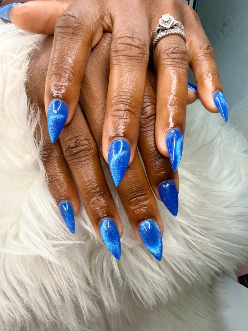 Builder Gel nails with negative space nail art at Glit Nails Ghana