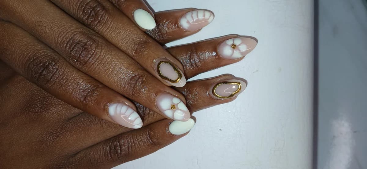 Classic pedicure with gel polish at Glit Nails salon Osu Accra Ghana