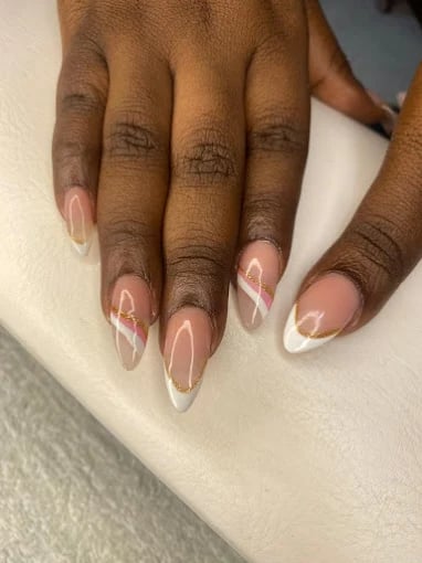 French tip acrylic nails